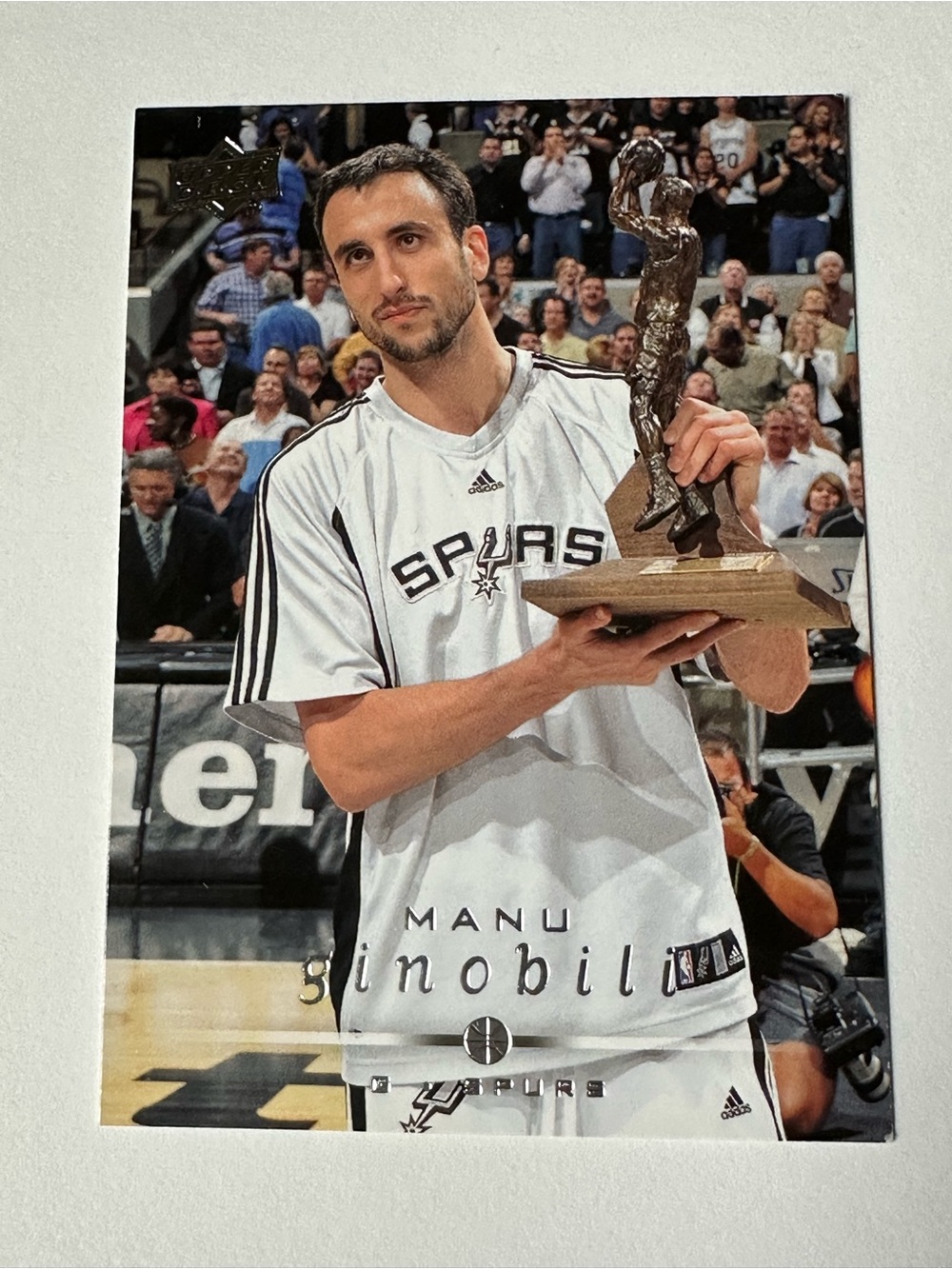 Manu Ginobili San Antonio Spurs Card - Black, White, Silver